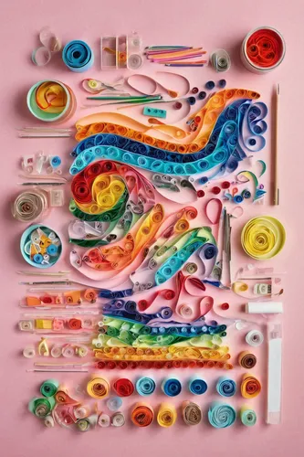 Quilling Craft For Kids,colorful pasta,marshmallow art,sushi art,lego pastel,plastic arts,cellophane noodles,colourful pencils,food collage,colored icing,candy sticks,plasticine,candy pattern,palette,