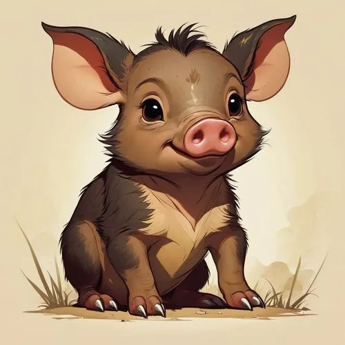 A baby "pumbaaa" boar,a little pig sitting in the grass,cartoon pig,domestic pig,boar,pig,mini pig,wild boar,piglet,porker,porky,pot-bellied pig,brush ear pig,swine,squealer,boars,piggish,oink,telegra