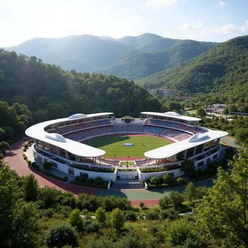 Art Nouveau Style Football Stadium Architecture Design Ideas