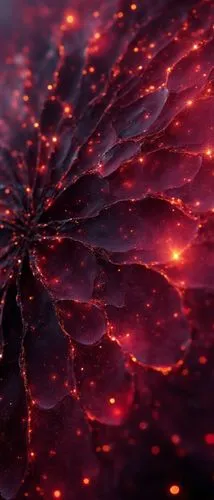 Marble design template, red purple, black, consistant, flower style with yellow shiny points,an orange and purple abstract design on a black background,lava,lava flow,volcanic,molten,lava river,erupti