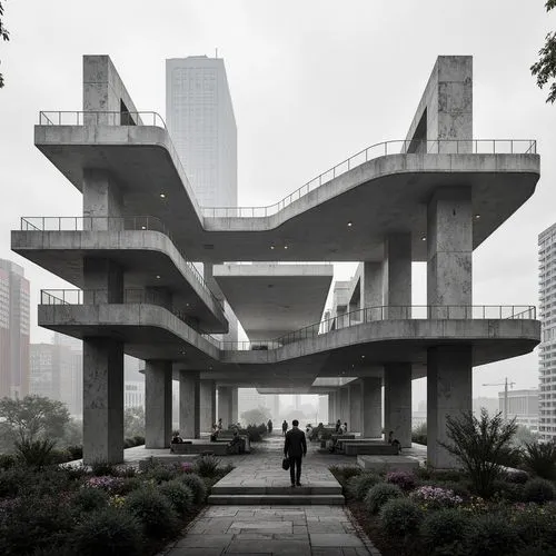 Pavilion Deconstructivism Style Building Design Ideas