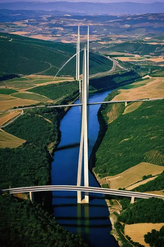 Great Engineering Feats - Millau Viaduct,cable-stayed bridge,hohenzollern bridge,öresundsbron,pont saint-bénézet,ebro,segmental bridge,arco humber,alentejo,pont d'avignon,calatrava,windenergy,wind tur