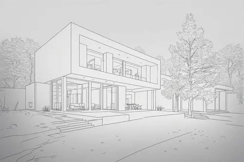 Architecture Drawing
,an image of a line drawing of a house in black and white,sketchup,revit,passivhaus,house drawing,renderings,3d rendering,school design,eisenman,architektur,cohousing,Illustration