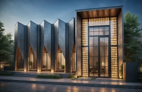 marquee exterior design,a building that has a lot of lights coming out,modern architecture,glass facade,facade panels,metal cladding,contemporary,modern building,modern house,wooden facade,cladding,pe