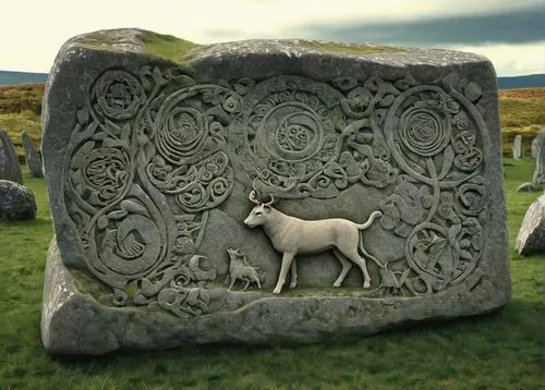 Pictish Tribes (c. 300–900 AD)**  
Inhabiting what is now Scotland, the Picts are famed for their symbol stones and resistance to Roman conquest. The "Aberlemno Sculptured Stones" depict intricate car