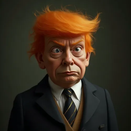 old man making crazy faces going nuts,a cartoon man with a smirk is posing for the camera,trumpy,trollhattan,trumpeldor,trumpler,trump,a wax dummy