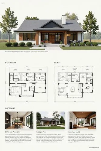 A professional architectural presentation board with a Pure background and a clean, minimalist design layout. The board includes:

Top Section: On the top left, a photorealistic render of a contempora