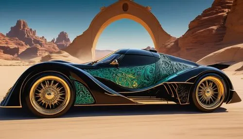 an artistic rendering of an elaborately decorated buggy car,pagani,zonda,deserticola,pagani zonda,scarab,morgan electric car,futuristic car,desert,desert run,koenigsegg,merzouga,3d car wallpaper,sand 