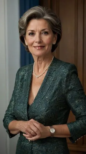 stunning 55yo elegant german lady susanne schneider, light smiling, patterned luxury clothed
,senator,official portrait,kerry,ambassador,rose woodruff,susanne pleshette,governor,usd,2020,elizabeth ii,