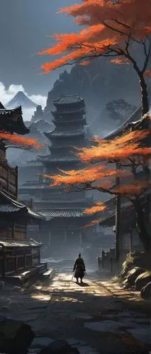 Game Scene Design, wild Angle View,dalixia,japan landscape,jubei,sadozai,tianxia,yashima,jinchuan,qingcheng,fantasy landscape,world digital painting,yonghao,ancient city,muramasa,wudang,lijiang,goryeo