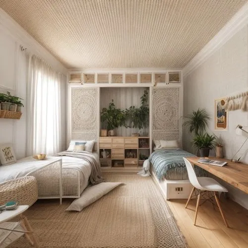 bedroom,modern room,danish room,guest room,children's bedroom,an apartment,livingroom,apartment,cabana,scandinavian style,sleeping room,shared apartment,canopy bed,room newborn,living room,room divide