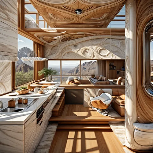 houseboat,wooden windows,mobile home,teardrop camper,cabin,kitchen design,ufo interior,modern kitchen,railway carriage,wood window,big kitchen,camping bus,travel trailer,motorhome,camper van,modern ki
