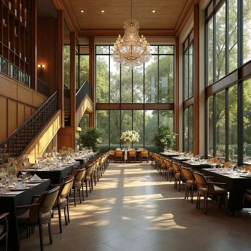 Dining Hall Structuralism Style Building Design Ideas