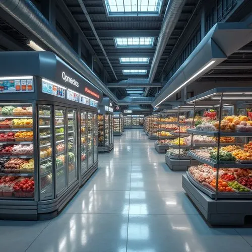 High-tech Style Grocery Store Design Ideas