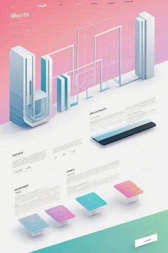 Modern minimalist website architecture, sleek lines, geometric shapes, futuristic feel, bright white background, bold font headers, simple navigation menu, hover effects, scrolling animations, respons