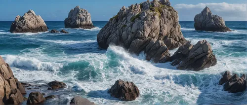 Big rocks and part of the sea, deep water,rocky coast,sea stack,rock formations,rock formation,mie prefecture,paparoa national park,coastal and oceanic landforms,japanese waves,rock forms,cliffs ocean