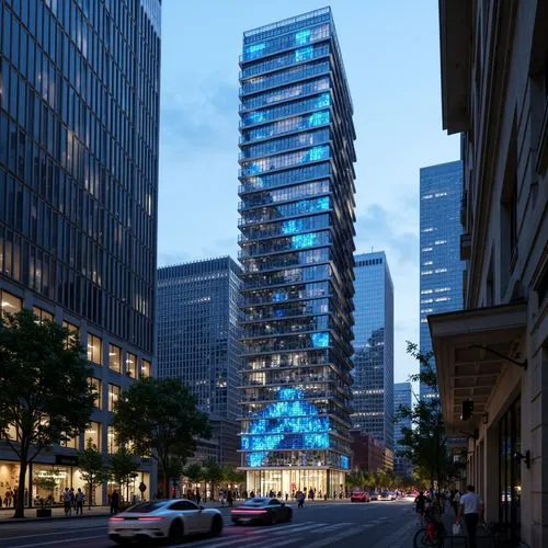 Experimental Architecture Style Design Ideas Using Bronze Material and Lavender Blue Color