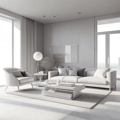 Modern Living room, sofa, coffee table, Armchair, Side Table, Floor Lamp,