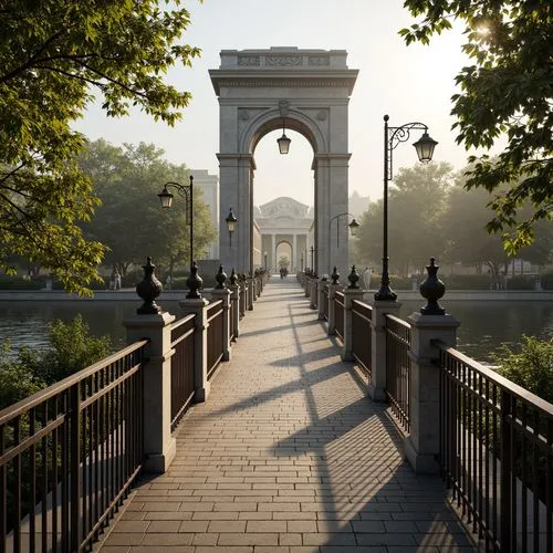 Art Deco Style Pedestrian Bridge Architecture Design Ideas