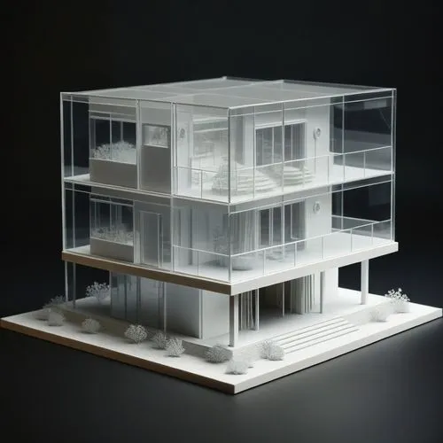 a model of a house with windows all around,prefab,prefabrication,prefabricated,model house,dolls houses,pimsleur