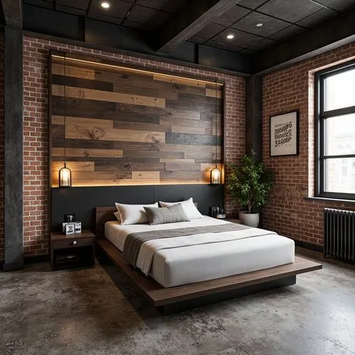 Industrial Style Bedroom Design Ideas