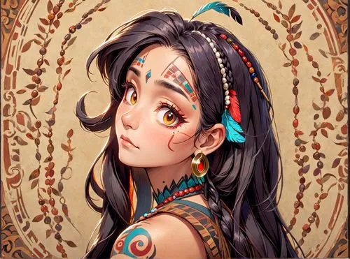 oriental girl,tiger lily,radha,oriental princess,ancient egyptian girl,mulan,oriental,geisha,moana,geisha girl,polynesian girl,tribal,fantasy portrait,jasmine,ashitaba,indian girl,chinese art,asian wo