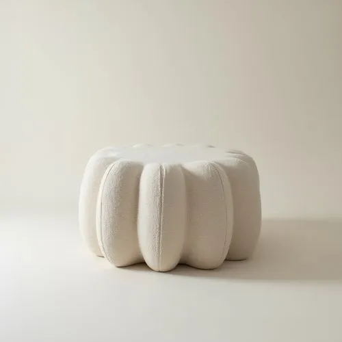 Furniture Design,an abstract white ottoman sits on the ground,poufs,soft furniture,white pumpkin,anastassiades,jumbo marshmallows,fiberglas