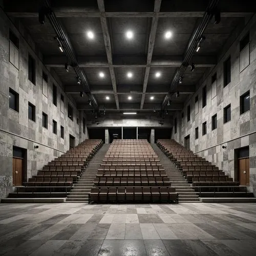 Auditorium Brutalism Style Building Design Ideas