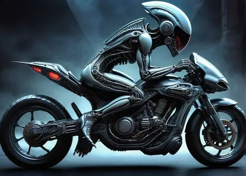 a futuristic computer machine motorbike ,the man is riding his motorcycle on the road,black motorcycle,motorbike,motorcycle,heavy motorcycle,motorcyclist,electric motorcycle,biker,pulsar,motorcycling,