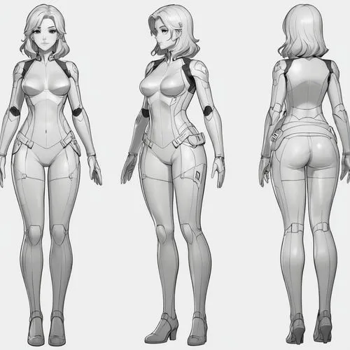 female character, Full body render, multiple angles, transparent background,turnarounds,3d model,proportions,3d modeling,anthro,rosalina,bodices,concept art,character animation,female body,3d figure,s