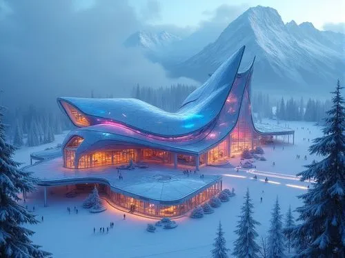 Ski Center Experimental Architecture Design Ideas
