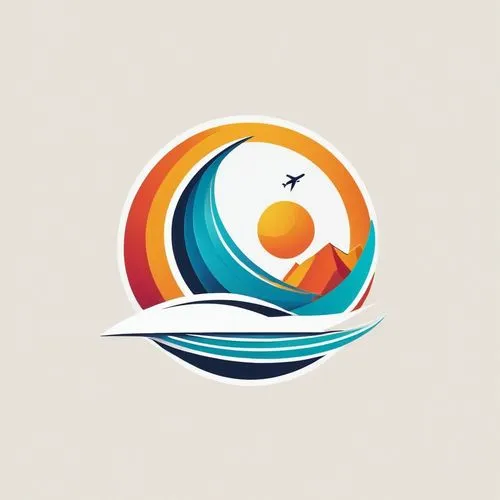 Logo for Travel on the theme of (Tour an travel) color logo, minimal logo, minimalism, vector shape,beach ball,social logo,dribbble,dribbble icon,dribbble logo,logo header,logodesign,joomla,underwater