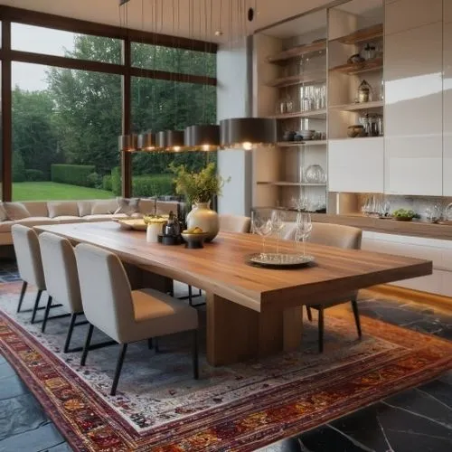 LARGE WINDOW WITH VIEW OF THE BACK YARD,modern kitchen interior,modern kitchen,kitchen & dining room table,kitchen design,kitchen table,tile kitchen,dining table,kitchen interior,modern minimalist kit