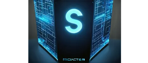 Desktop wallpaper, futuristic design, neon lights, circuit boards, wires, motherboards, glowing screens, 3D cubes, abstract shapes, dark blue background, subtle gradient, high-tech feel, sharp angles,