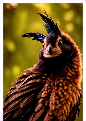 Wildlife photography, majestic animals, solo, (dawn/dusk), detailed fur/feathers, natural habitat, greenery surroundings, shallow depth of field, warm color tone, cinematic lighting, close-up shot, 3/
