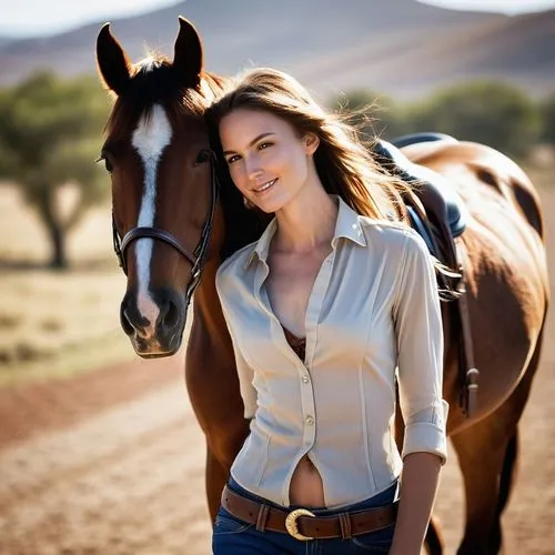 Photorealistic medium shot of a stunningly beautiful young woman in her late 20s, radiating confidence and warmth with a bright, genuine smile directed at the camera. She wears a classic tan felt cowb