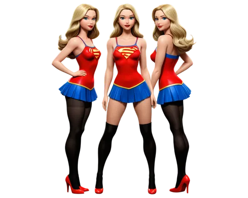 Create only high resolution, pixar 3d style, realist, 4k, character sheet style images like a paper doll, A pose. Create a beautiful and sexy super girl by dc comics studio. Her face must be like that