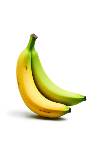Yellow banana, solo, slight curvature, bright yellow skin, green tips, few brown spots, studio photography, softbox lighting, 3/4 composition, shallow depth of field, warm color tone, high contrast.,t