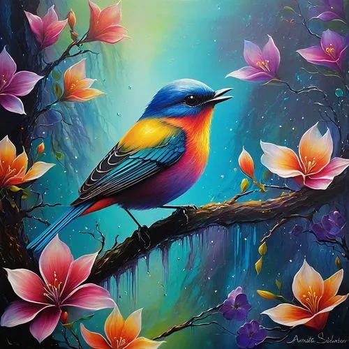 Birds chirped melodically, their songs carrying through the ancient trees as if celebrating the princess's arrival. Flowers bloomed in a vibrant tapestry of colors, each petal seeming to glisten with 