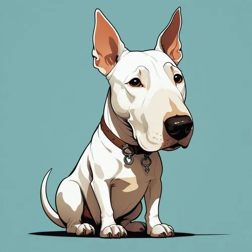 a dog. Bull terrier,this is a portrait of a pitbull dog with a leash on,bull terrier,dog illustration,telegram icon,dog drawing,pet portrait,vector illustration,dog line art,white dog,terrier,dog cart
