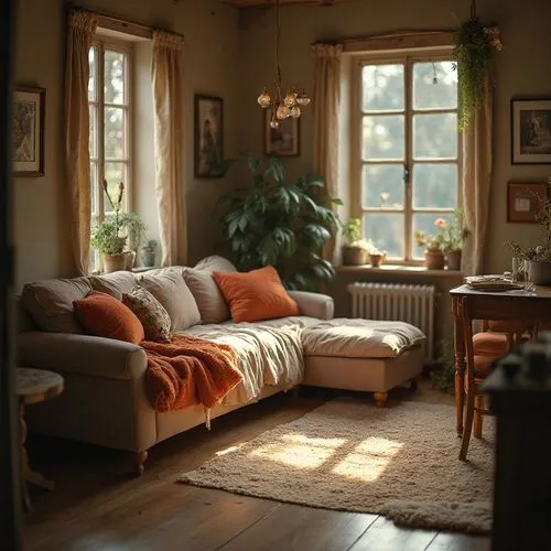 A cozy,living room,coziest