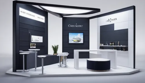 Craft a tradeshow booth with an elegant and sophisticated setting.,cosmetics counter,sales booth,beauty room,salon,expocosmetics,product display,beauty shows,beauty salon,dark cabinetry,property exhib