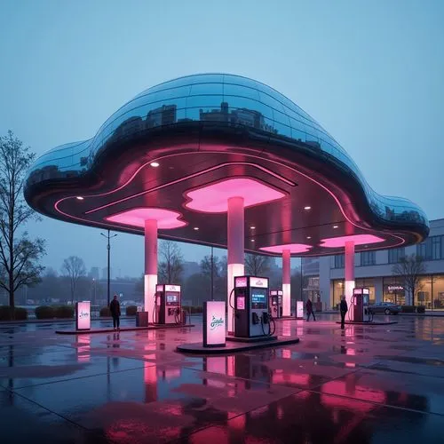 Gas Station Green Architecture Design Ideas