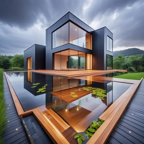cube house,cube stilt houses,cubic house,modern architecture,mirror house,modern house,corten steel,futuristic architecture,house with lake,water cube,frame house,house by the water,inverted cottage,c