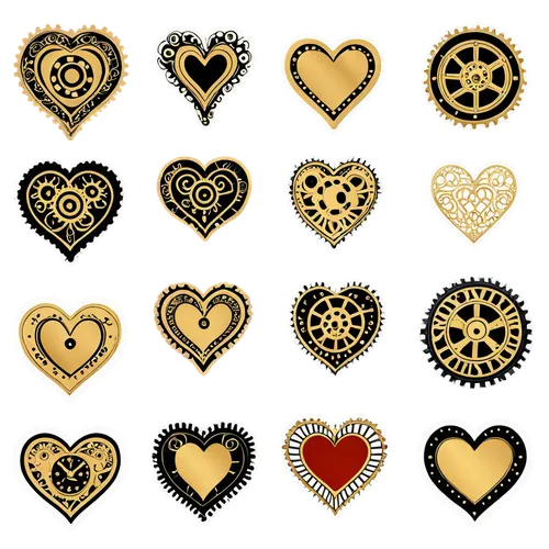 1 solo die-cut Steampunk Valentine decoration,heart clipart,valentine frame clip art,valentine clip art,scrapbook clip art,valentine's day clip art,gold glitter heart,gold foil shapes,rotary phone cli
