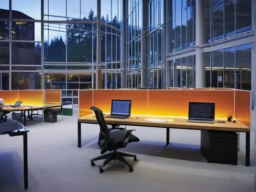 Oregon, Portland, modern architecture, glass building, steel structure, urban planning, cityscape, office building, government institution, professional attire, laptop, papers, blueprints, architects 