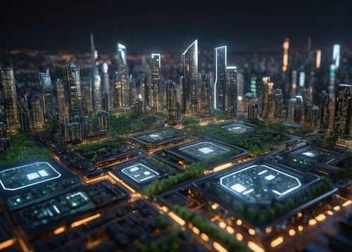 Modern skyscraper, urban cityscape, glass façade, steel frame structure, sleek lines, reflective windows, rooftop garden, lush greenery, vibrant city lights, busy streets, night scene, dramatic lighti