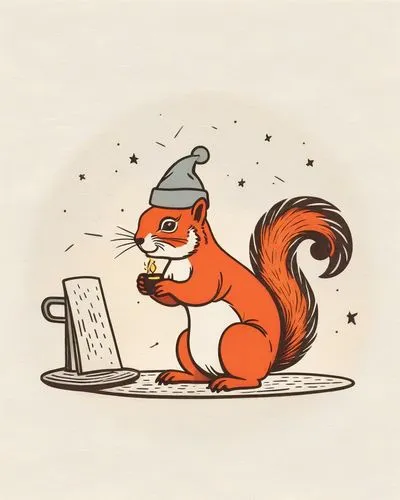 Illustration Design,chipping squirrel,squirreled,squirreling,outfox,squirrely,squirrelly,atlas squirrel,renard,firefox,squirell