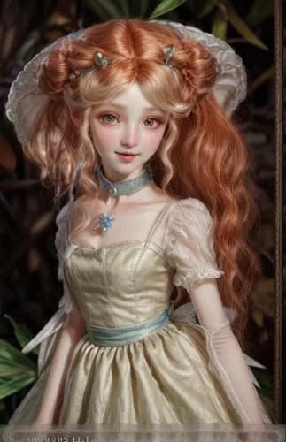 female doll,vintage doll,fairy tale character,dollhouse accessory,rosa 'the fairy,doll figure,eglantine,redhead doll,victorian lady,lilian gish - female,jessamine,doll paola reina,designer dolls,colle
