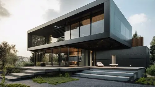 ALL BLACK THEME, BLACK CLADDING, 4K ULTRA REALISTIC, ON A CLEAR DAY,modern house,modern architecture,cube house,cubic house,3d rendering,dunes house,luxury home,modern style,luxury property,contempora
